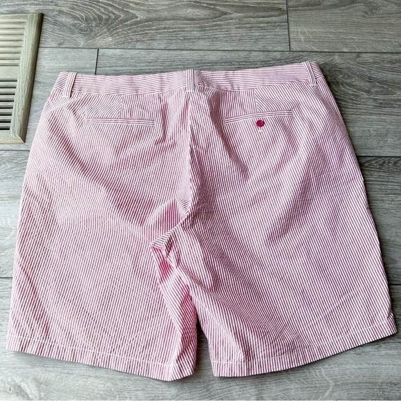 J.Crew RED AND WHITE STRIPED BURMUDA SHORTS - Picture 6 of 9